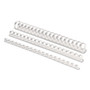 Fellowes Plastic Comb Bindings, 1/2" Diameter, 90 Sheet Capacity, White, 100/Pack (FEL52372) View Product Image