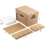 Bankers Box SmoothMove Maximum Strength Moving Boxes, Half Slotted Container (HSC), Medium, 12.25" x 18.5" x 12", Brown/Blue, 8/Pack View Product Image