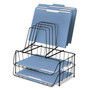 Fellowes Wire Double Tray with Step File Sorter, 8 Sections, Letter Size Files, 13.88" x 10.13" x 14", Black