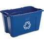 Rubbermaid Commercial 18-gallon Recycling Box - 18 gal Capacity - Rectangular - Easy to Clean, Handle, Crack Resistant, Dent Resistant, Stackable - 14.8" Height x 16" Width - Linear Low-Density Polyethylene (LLDPE)