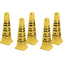 Rubbermaid Commercial 36" Safety Cone - Spanish, English - Print/Message "Caution" , "Wet Floor" - 12.2" Width x 36" Height x 12.2" Depth - Cone Shape - Stackable, Sturdy - (RCP627677CT)