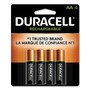 Duracell Rechargeable StayCharged NiMH Batteries, AA, 4/Pack (DURNLAA4BCD) View Product Image