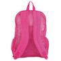 Eastsport Mesh Backpack, Fits Devices Up to 17", Polyester, 12 x 5 x 18, Clear/English Rose (EST113960BJENR) View Product Image