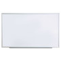 Universal Deluxe Melamine Dry Erase Board, 60 x 36, Melamine White Surface, Silver Anodized Aluminum Frame (UNV43625) View Product Image