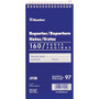 Blueline Reporter Notebook - 160 Sheets - Spiral - 4" x 8" Sheet Size - White Cover