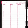 Brownline CoilPro Weekly Appointment Book in Columnar Format, 11 x 8.5, Black Lizard-Look Cover, 12-Month (Jan to Dec): 2024 View Product Image