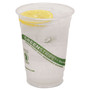 Eco-Products GreenStripe Renewable and Compostable Cold Cups, 16 oz, Plastic, Clear, 50/Pack, 20 Packs/Carton