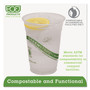 Eco-Products GreenStripe Renewable and Compostable Cold Cups, 16 oz, Plastic, Clear, 50/Pack, 20 Packs/Carton