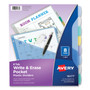 Avery Write and Erase Durable Plastic Dividers with Slash Pocket, 3-Hold Punched, 8-Tab, 11.13 x 9.25, Assorted, 1 Set