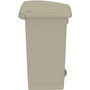 Safco Plastic Step-On Receptacle, 12 gal, Plastic, Tan