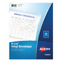Avery Top-Load Clear Vinyl Envelopes w/Thumb Notch, 9 x 12, Clear, 10/Pack