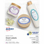 Avery Easy Peel Oval Labels - Waterproof - 2" Width x 3 21/64" Length - Permanent Adhesive - Oval - Inkjet, Laser