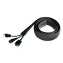 Innovera Floor Sleeve Cable Management, 2.5" x 0.5" Channel, 72" Long, Black (IVR39665) View Product Image