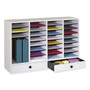 Safco Wood Adjustable Literature Organizer, 32 Compartments, 39.25 x 11.75 x 25.25, Gray (SAF9494GR) View Product Image