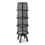 Safco Onyx Mesh Rotating Magazine Display, 16 Compartments, 18.27w x 18.27d x 58.55h, Black