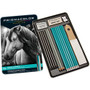 Prismacolor Premier Graphite Set - 8B, 6B, 4B, 2B, B, HB, 2H, 4H, 6H Pencil Grade - Graphite Lead - Turquoise Barrel - Latex-free Eraser