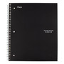 Five Star College Ruled 1-subject Notebook - 100 Sheets - Wire Bound - Wide Ruled Front Ruling - 8" x 11" Sheet Size - Black Plastic Cover