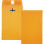Quality Park Clasp Envelope, 28 lb Bond Weight Kraft, #15, Square Flap, Clasp/Gummed Closure, 4 x 6.38, Brown Kraft, 100/Box