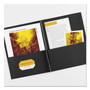 Avery Two-Pocket Folder, Prong Fastener, 0.5" Capacity, 11 x 8.5, Black, 25/Box