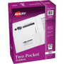 Avery Letter Pocket Folder - 8 1/2" x 11" - 40 Sheets Capacity - 2 Internal Pocket(s) - Paper - White