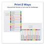 Avery Customizable TOC Ready Index Multicolor Tab Dividers, 12-Tab, 1 to 12, 11 x 8.5, White, Contemporary Color Tabs, 1 Set