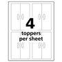Avery Sure Feed Printable Toppers with Bags, 1.75 x 5, White, 40/Pack