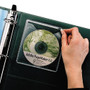 C-Line Self-Adhesive CD Holder, 1 Disc Capacity, Clear, 10/Pack