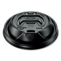 Dart Black Plastic Reclosable Lids - Round - (DCC16RCLBLK)