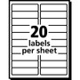 Avery Matte Clear Easy Peel Mailing Labels w/ Sure Feed Technology, Laser Printers, 1 x 4, Clear, 20/Sheet, 50 Sheets/Box