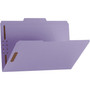Smead 1/3 Tab Cut Legal Recycled Fastener Folder - 8 1/2" x 14" - 2 Fastener(s) - Top Tab Location - Assorted Tab Position - Lavender