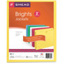 Smead Colored Straight Tab Cut Letter Recycled File Jacket - 8 1/2" x 11" - 2" Expansion - 11 pt. - 2 Plys - Blue, Green, Red, White, Yellow