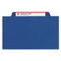 Smead 6-Section Pressboard Top Tab Pocket Classification Folders, 6 SafeSHIELD Fasteners, 2 Dividers, Legal Size, Dark Blue, 10/Box