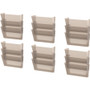 Storex Wall File, 3 Sections, Letter Size, 13" x 4" x 14",  Smoke, 3/Set