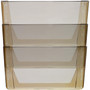 Storex Wall File, 3 Sections, Letter Size, 13" x 4" x 14",  Smoke, 3/Set