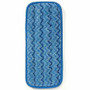 Rubbermaid Commercial Hygen 11" Microfiber Wet Mop - 13.75" Width x 0.50" Height MicroFiber Head - Hook & Loop Backing, Durable - Blue