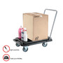 deflecto Heavy-Duty Platform Cart, 300 lb Capacity, 21 x 32.5 x 37.5, Black