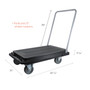 deflecto Heavy-Duty Platform Cart, 300 lb Capacity, 21 x 32.5 x 37.5, Black
