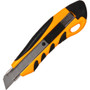 Sparco PVC Anti-Slip Rubber Grip Utility Knife - Stainless Steel Blade - Heavy Duty - Yellow