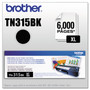 Brother TN315BK High-Yield Toner, 6,000 Page-Yield, Black (BRTTN315BK) View Product Image