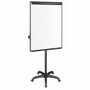MasterVision Basic Mobile Presentation Easel - 27.5" (2.3 ft) Width x 39" (3.2 ft) Height - White Melamine Surface - Black Aluminum Frame - Rectangle - Floor Standing