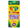 Crayola Long-Length Colored Pencil Set, 3.3 mm, 2B (#1), Assorted Lead/Barrel Colors, Dozen View Product Image