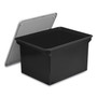 Storex Tote with Comfort Edges, Legal/Letter, 13.9" x 18.3" x 10.6", Black, 4/Carton