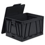 Storex Collapsible Storage Crate - External Dimensions: 14.3" Width x 17.3" Depth x 10.5" Height - 45 lb - 9.25 gal - Media Size Supported: Letter, Legal - Lid Lock Closure
