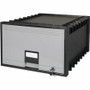 Storex Storage Case - External Dimensions: 18.3" Length x 11.5" Width x 24.4" Height - Media Size Supported: Legal - Heavy Duty - Stackable - Black, Gray