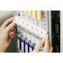 Durable Locking Key Cabinet, 36-Key, Brushed Aluminum, Silver, 11.75 x 4.63 x 11 DBL196623
