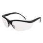 MCR Safety Klondike Safety Glasses, Matte Black Frame, Clear Lens, 12/Box