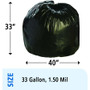 Total Recycled Content Plastic Trash Bags, 33 Gal, 1.5 Mil, 33" X 40", Brown/black, 100/carton (STOT3340B15) View Product Image