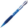 Pentel Icy Mechanical Pencil, 0.7 mm, HB (#2), Black Lead, Transparent Blue Barrel, Dozen
