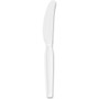 Dixie Plastic Cutlery, Heavyweight Knife, White, 1,000/Carton