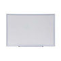 Universal Deluxe Melamine Dry Erase Board, 36 x 24, Melamine White Surface, Silver Aluminum Frame (UNV44624) View Product Image